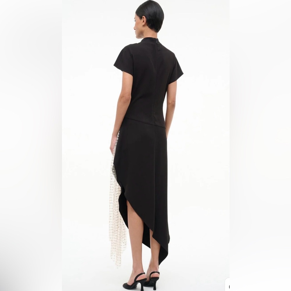 STAUD Effie Dress In Black Stardust - Picture 3 of 8